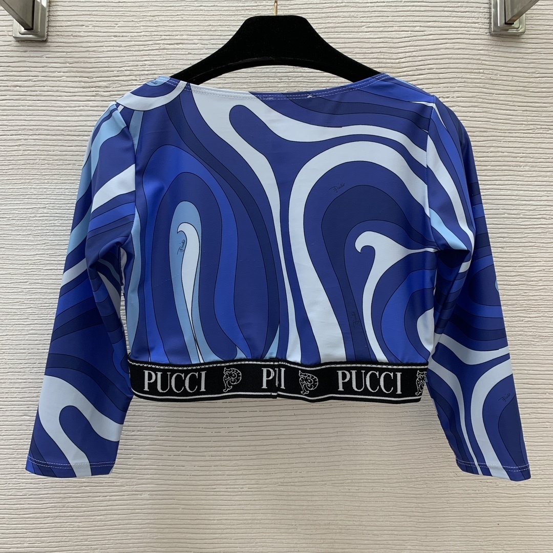 PUCCI Marmo-print Top | Blue |