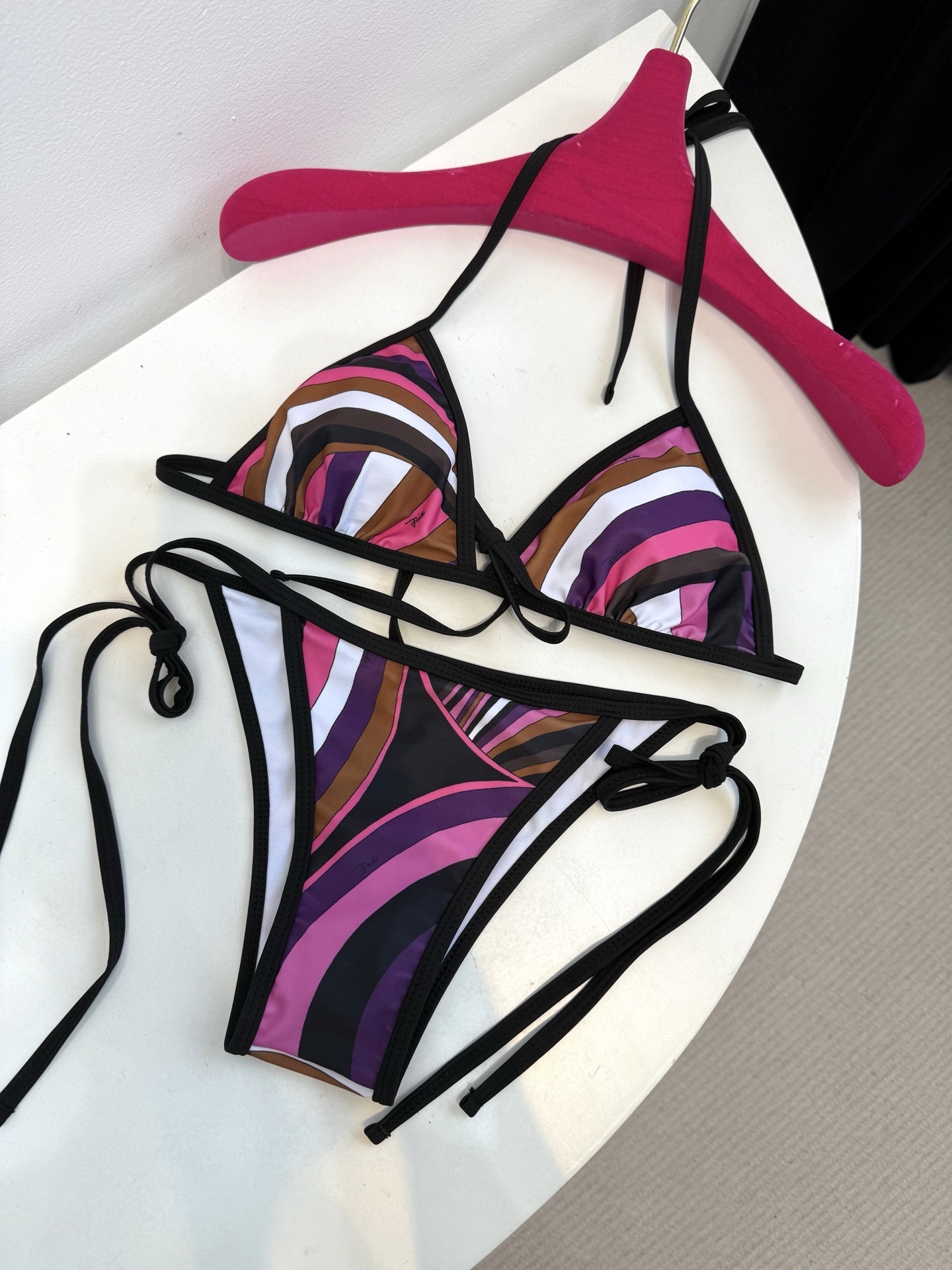 Emilio Pucci Pink and Brown Bikini Bikinis