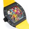 RICHARD MILLE RM68-01 BEST REPLICA CERAMIC WATCH YELLOW RUBBER STRAP RM 45MM