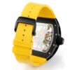 RICHARD MILLE RM68-01 BEST REPLICA CERAMIC WATCH YELLOW RUBBER STRAP RM 45MM