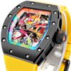 RICHARD MILLE RM68-01 BEST REPLICA CERAMIC WATCH YELLOW RUBBER STRAP RM 45MM