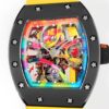 RICHARD MILLE RM68-01 BEST REPLICA CERAMIC WATCH YELLOW RUBBER STRAP RM 45MM