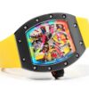 RICHARD MILLE RM68-01 BEST REPLICA CERAMIC WATCH YELLOW RUBBER STRAP RM 45MM
