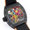 Richard Mille Super Clone RM68-01 Negro Caja Cerámica Correa Nylon Tourbillon Réplica Suiza