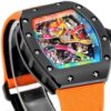 Richard Mille Super Clone RM68-01 Negro Caja Cerámica Correa Nylon Tourbillon Réplica Suiza