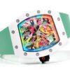 Top-grade watches 00079 RICHARD MILLE REPLICA WATCH RM68-01 CERAMIC GREEN RUBBER STRAP RM FACTORY 45MM