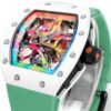 Top-grade watches 00079 RICHARD MILLE REPLICA WATCH RM68-01 CERAMIC GREEN RUBBER STRAP RM FACTORY 45MM