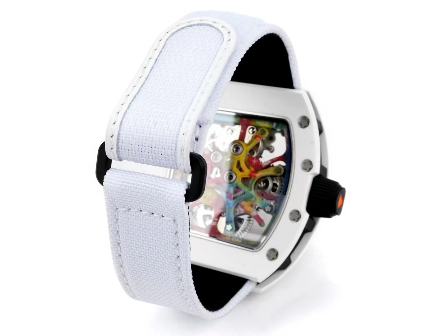 RICHARD MILLE RM68-01 REPLICA WATCH CERAMIC WHITE NYLON STRAP RM FACTORY 45MM