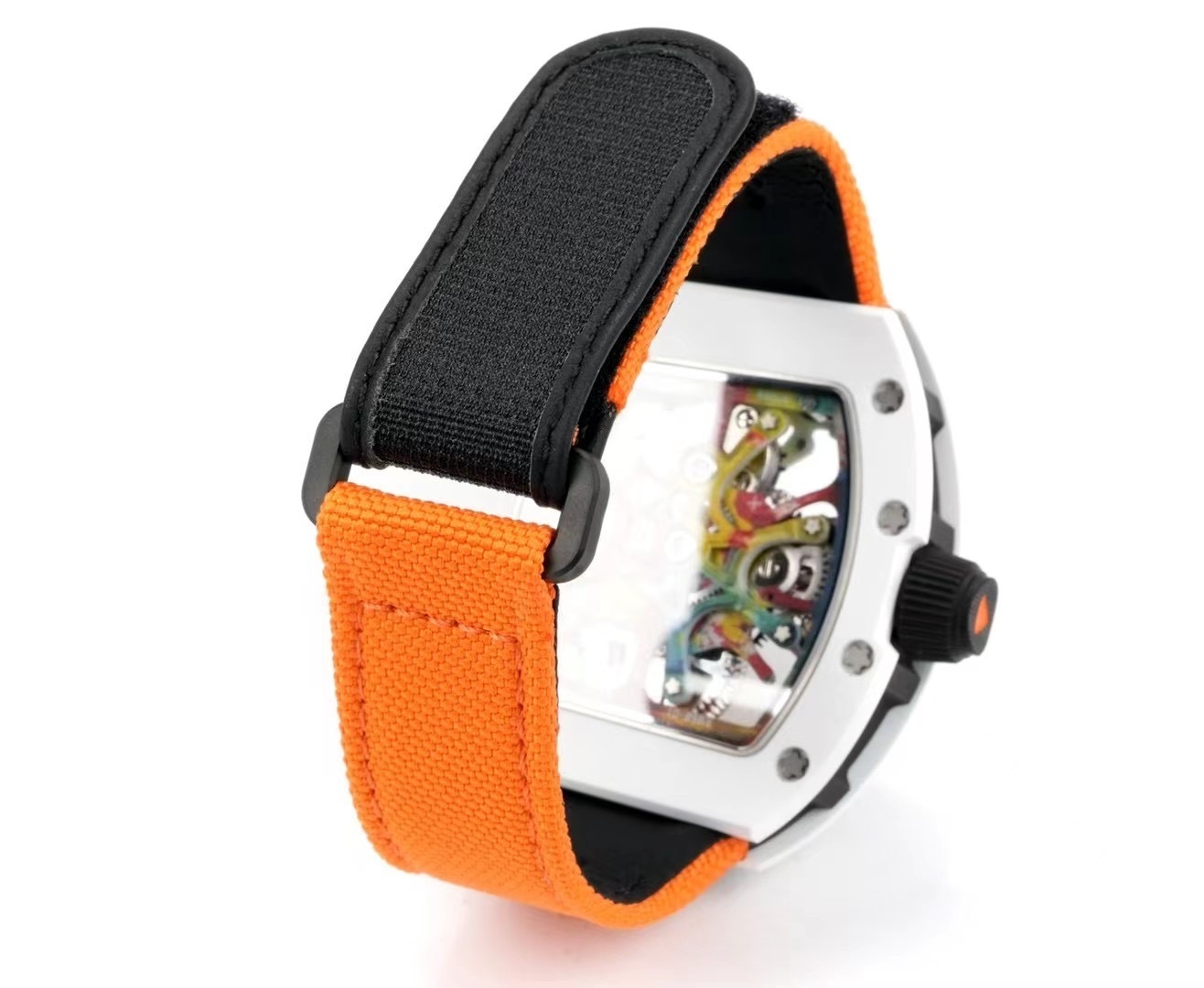 RICHARD MILLE RM68-01 REPLICA WHITE CERAMIC WATCH TOURBILLON RM FACTORY 45MM