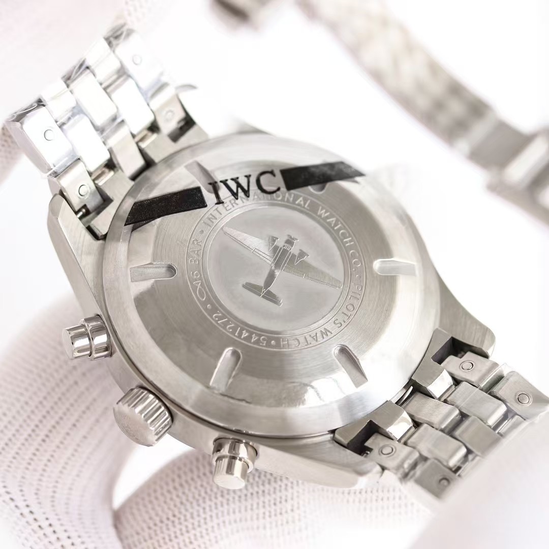 IWC Pilot Chronograph Pilot's Watch Chronograph 43mm Steel Case Blue Dial Calfskin Strap IW377729 NEW