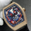 Franck Muller new V45 series graffiti art 45mm men's automatic mechanical watch Gold border studded with stones