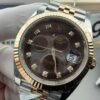 Rolex Datejust 41 126331 Steel Rose Gold Chocolate Diamond Dial Watch Box Papers