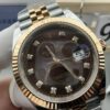 Rolex Datejust 41 126331 Steel Rose Gold Chocolate Diamond Dial Watch Box Papers