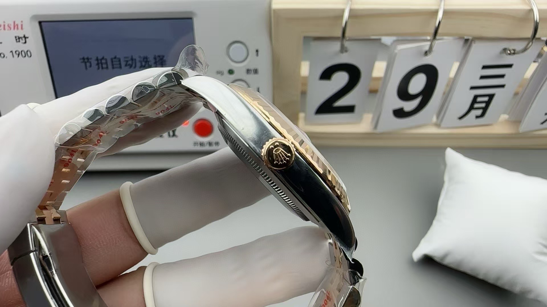 Rolex Datejust 41 126331 Steel Rose Gold Chocolate Diamond Dial Watch Box Papers