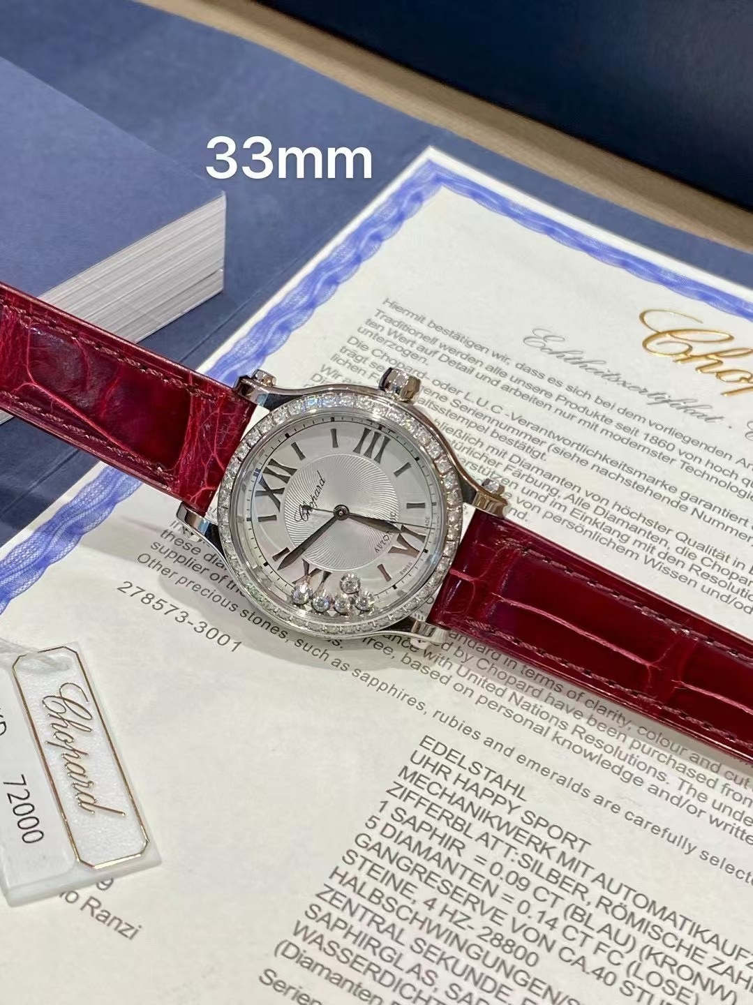 Chopard Happy Sport 36 mm Diamond Automatic Ladies Watch