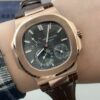 Patek Philippe Nautilus Moon Phase Rose Gold 40mm Brown Black Dial 5712/1R-001
