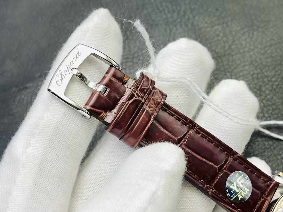 Chopard Happy Sport 18k Rose Gold Chocolate Dial Factory Diamonds 277473-5008