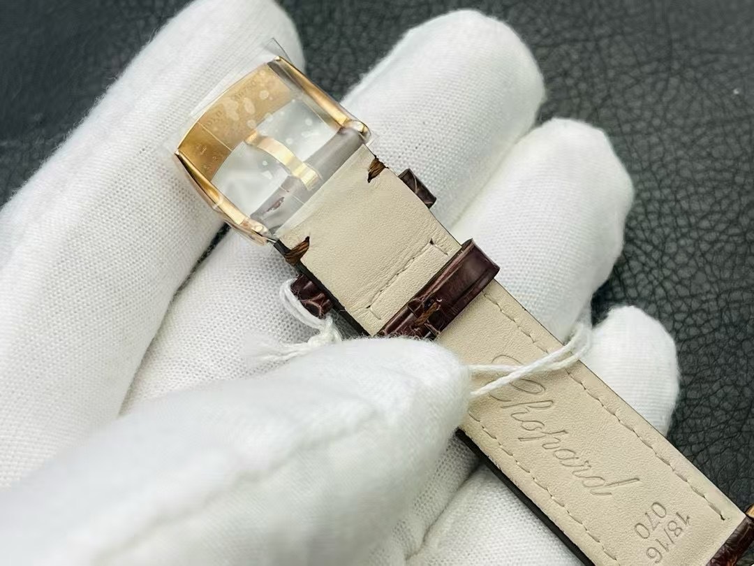 Chopard Happy Sport 18k Rose Gold Chocolate Dial Factory Diamonds