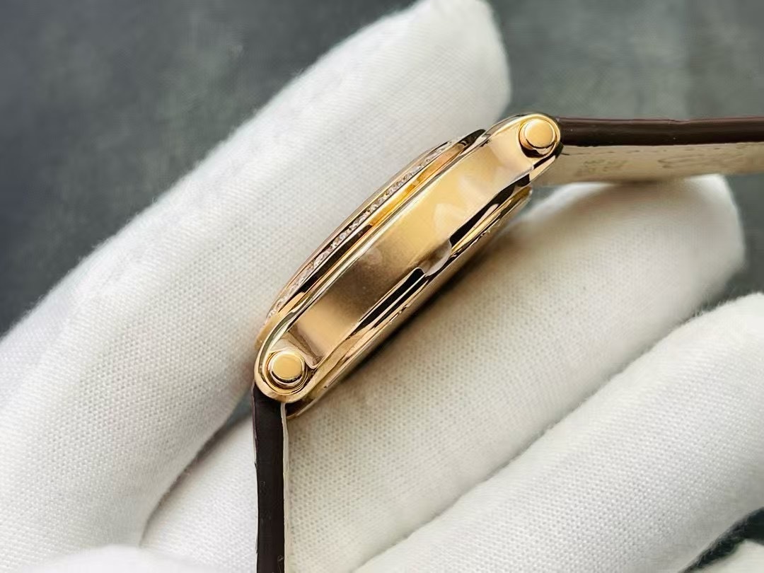 Chopard Happy Sport 18k Rose Gold Chocolate Dial Factory Diamonds