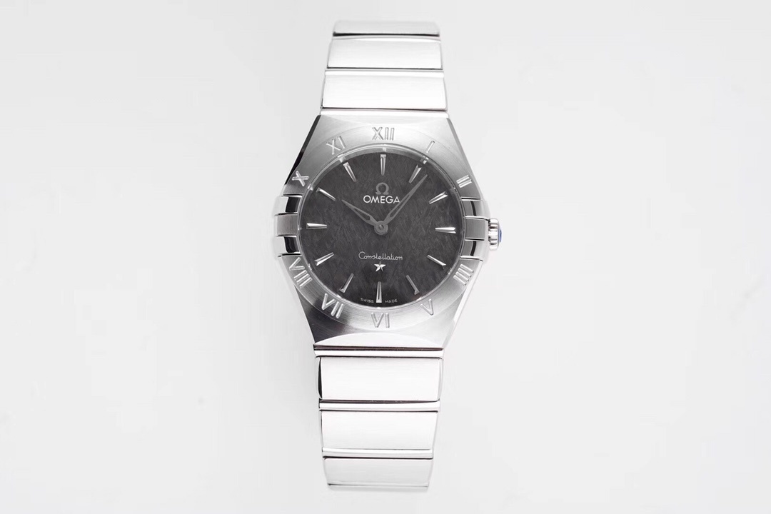 Omega  Constellation Manhattan Quartz 28mm Grey Dial Stainless Steel Women’s Watch
