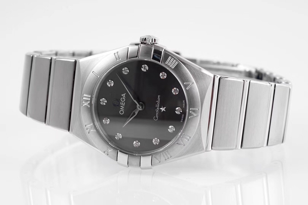 Omega Constellation Automatic Diamond Grey Dial Ladies