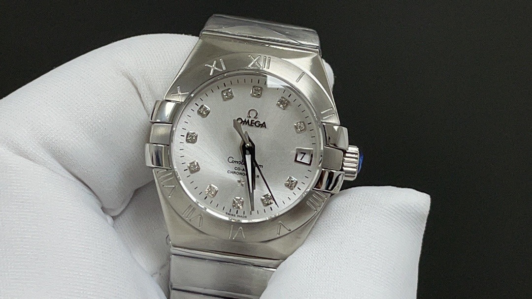 Constellation Co-Axial 38 Stainless Steel Omega Constellation Men Diamanten Co-Axial Herrenuhr 123.10.38.21.51.001