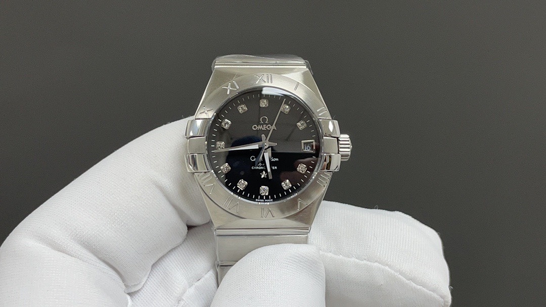 Constellation Co-Axial 38 Stainless Steel Omega Constellation Men Diamanten Co-Axial Herrenuhr 123.10.38.21.51.001