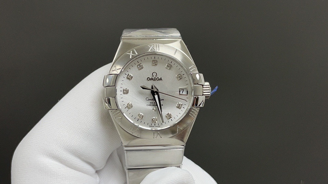 Constellation Co-Axial 38 Stainless Steel Omega Constellation Men Diamanten Co-Axial Herrenuhr 123.10.38.21.51.001