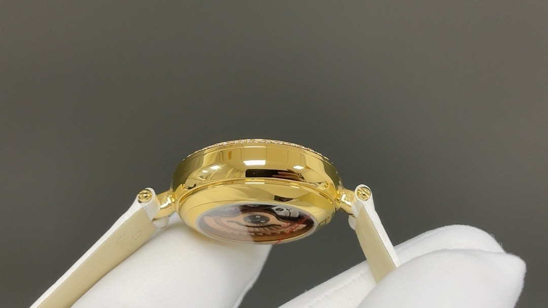 Omega De Ville Prestige Quartz 27.4MM 424.53.27.60.55.001black leather strap  woman