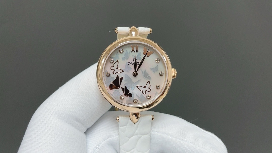 Omega De Ville Prestige 424.57.33.20.55.002 Automatic black leather strapblack leather strap  gold Very good