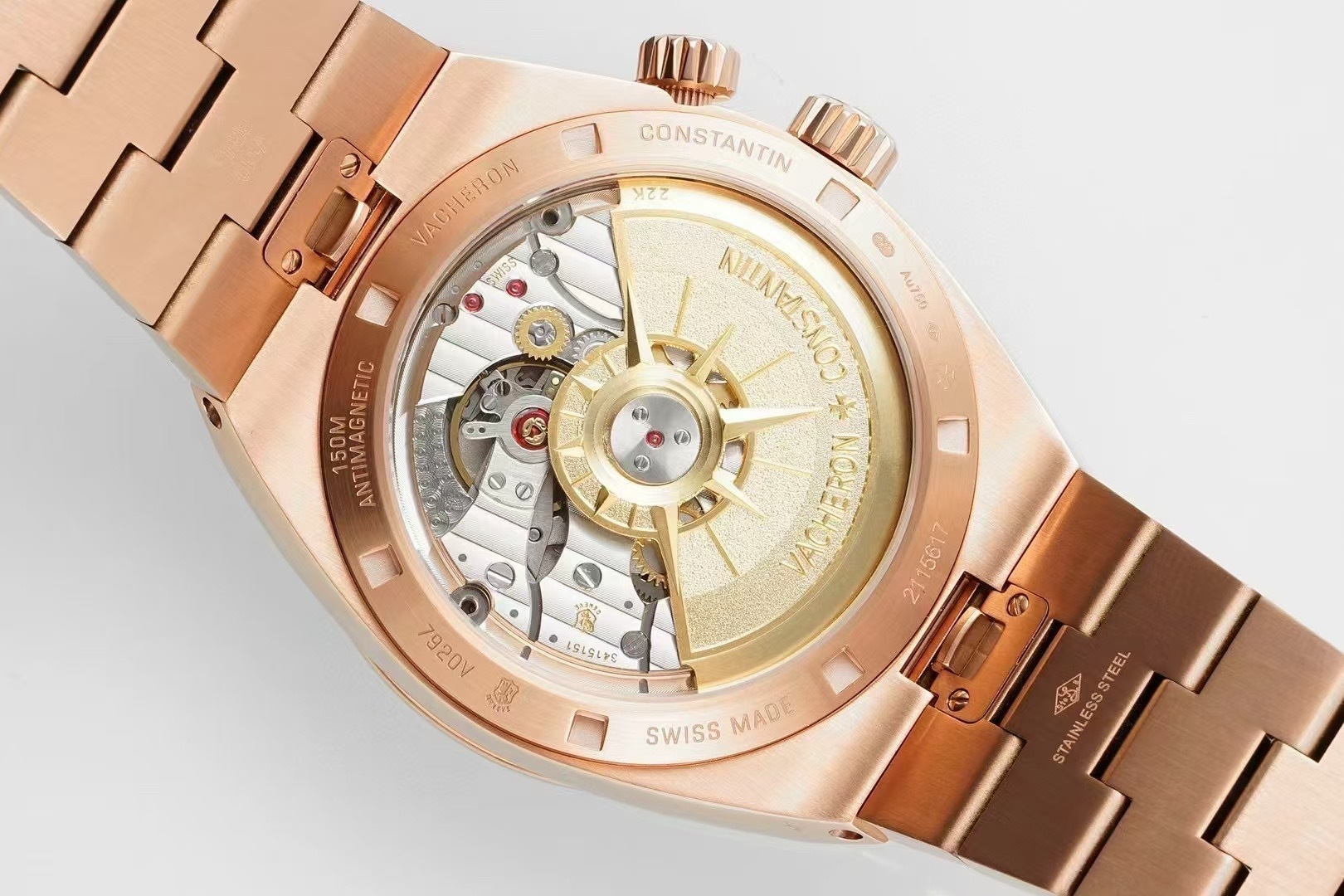 Top-grade watches 01069 Vacheron Constantin Overseas dual time - 41 mm - Pink Gold Watch