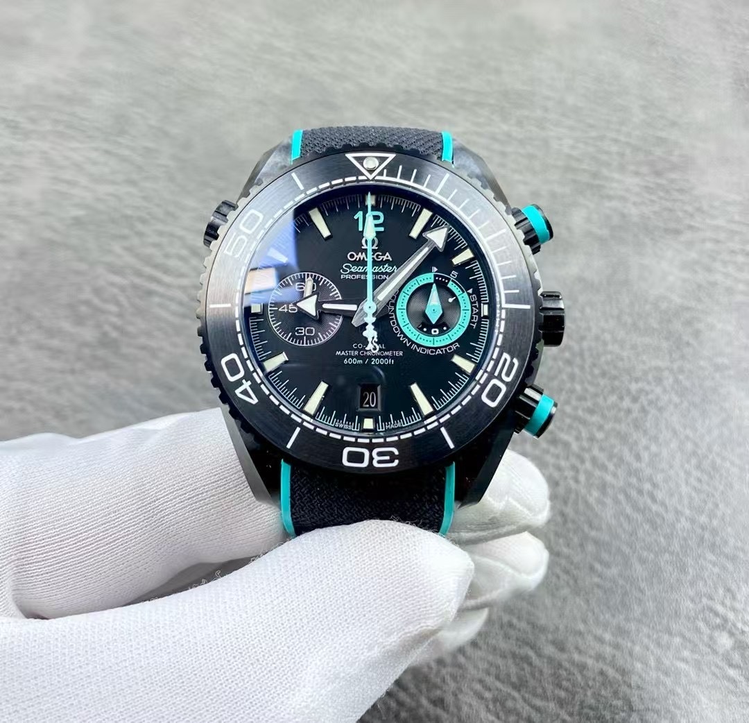 Omega Seamaster Planet Ocean 600m Co-Axial Master Chronometer Chronograph 45.5mm ETNZ Deep Black Mens Watch O21592465101003