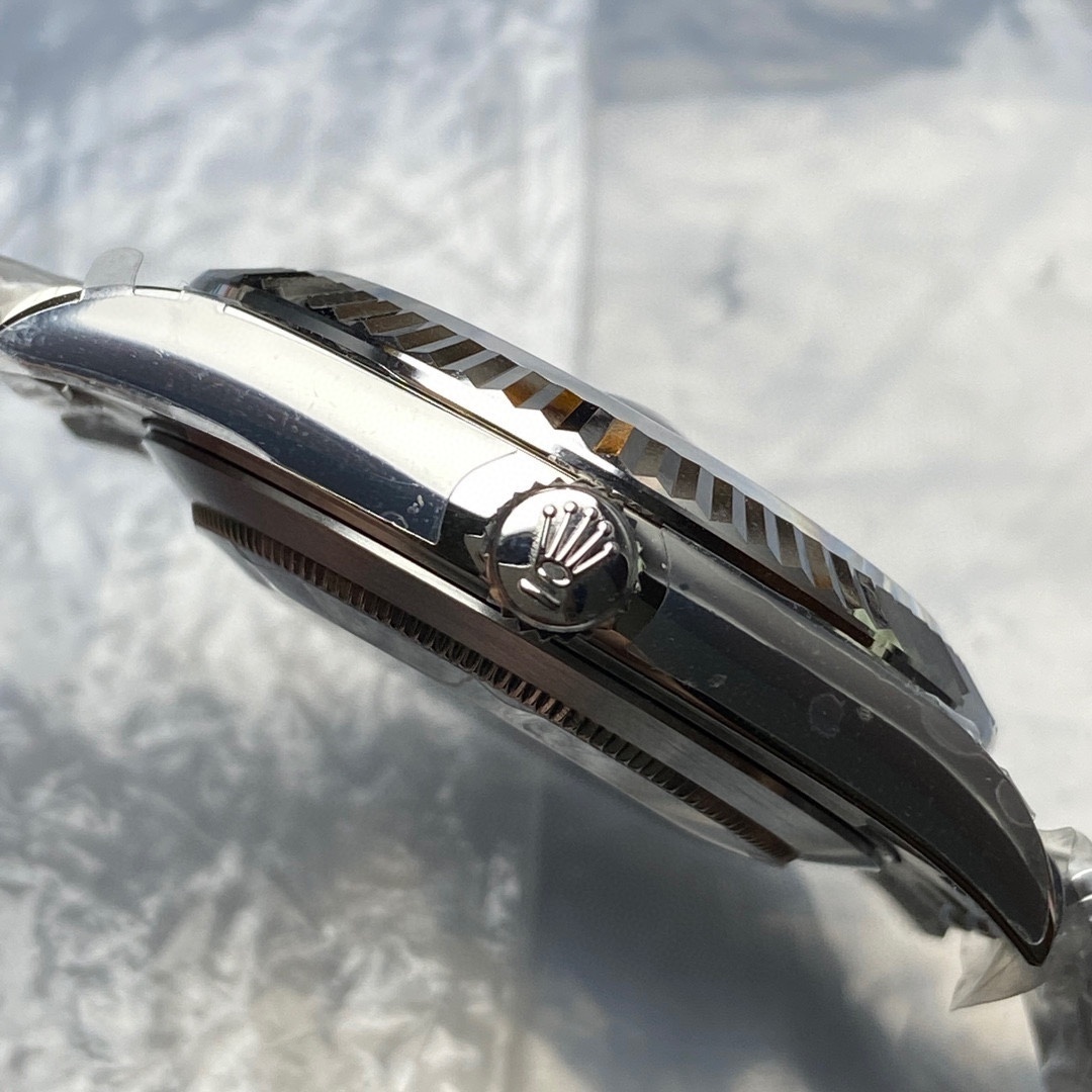 Rolex Datejust II 41 mm Black Oyster Steel 18K White Gold Bezel Watch 126334