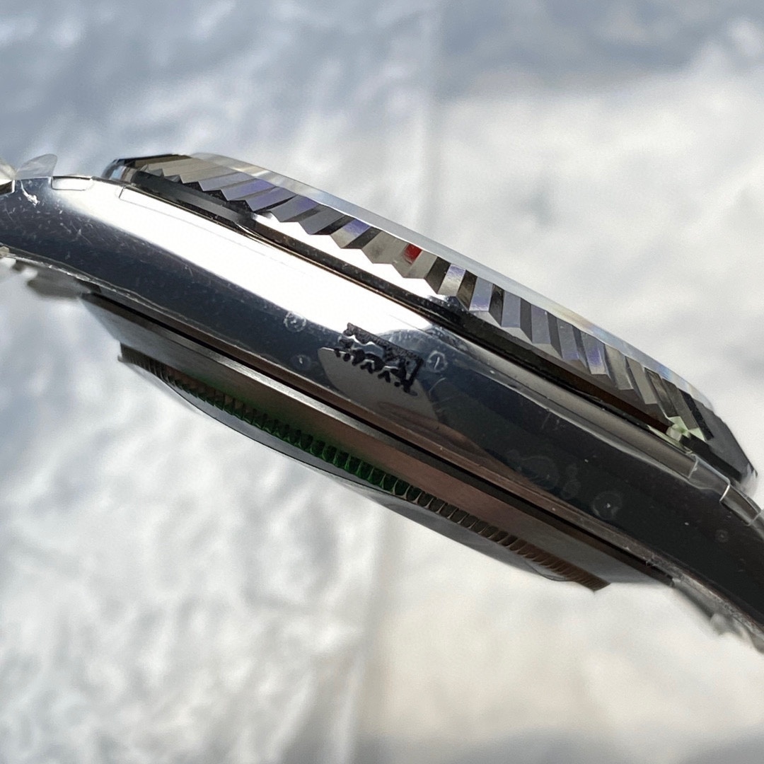 Rolex Datejust II 41 mm Black Oyster Steel 18K White Gold Bezel Watch 126334