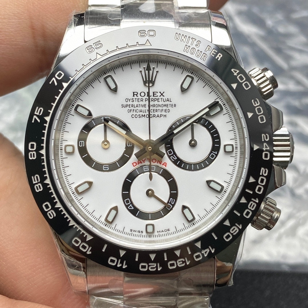 Top-grade watches 01359 Rolex Daytona Panda White Dial 116500LN Unworn Like New