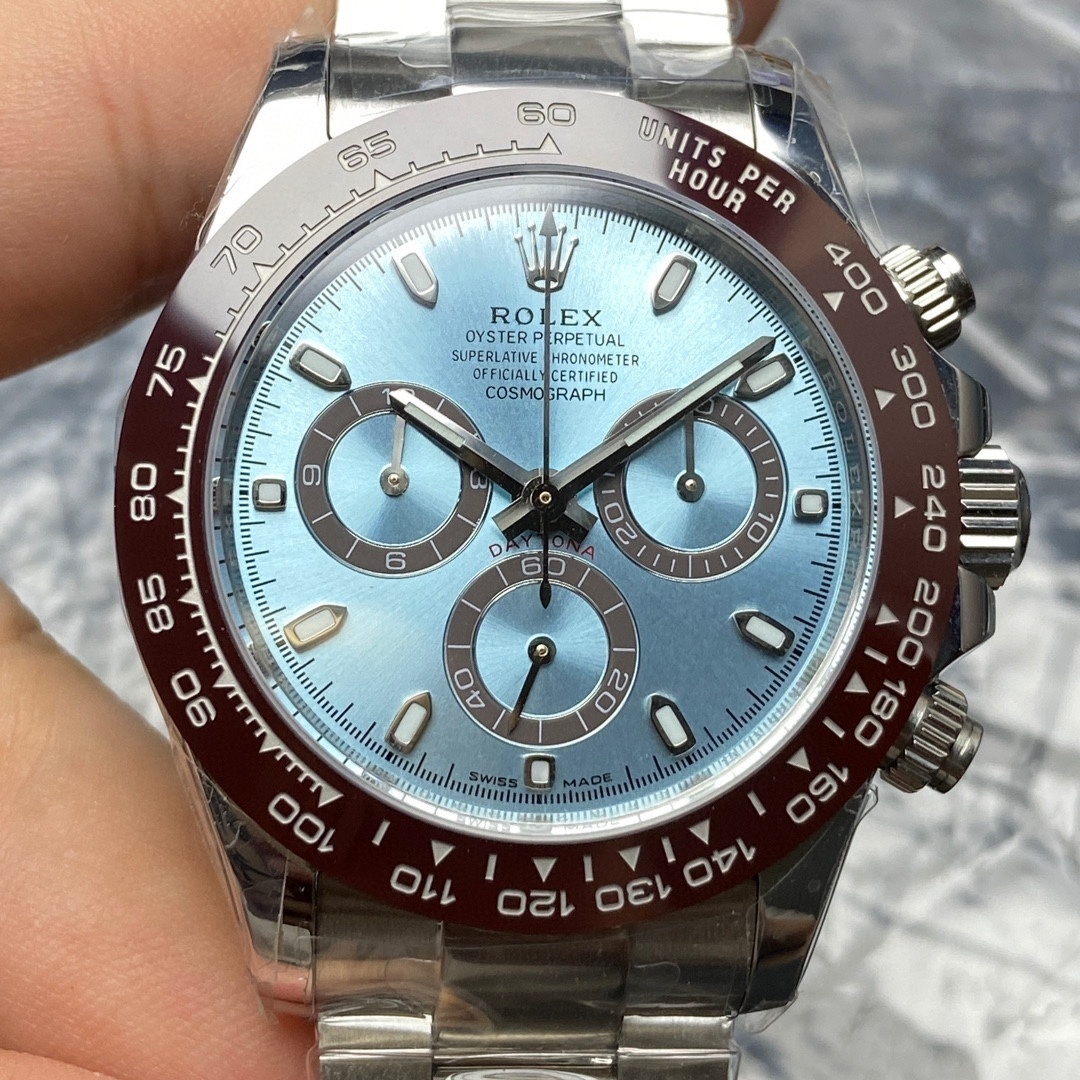 Top-grade watches 01397 Rolex Daytona Platinum Ice Blue Dial Chronograph 116506