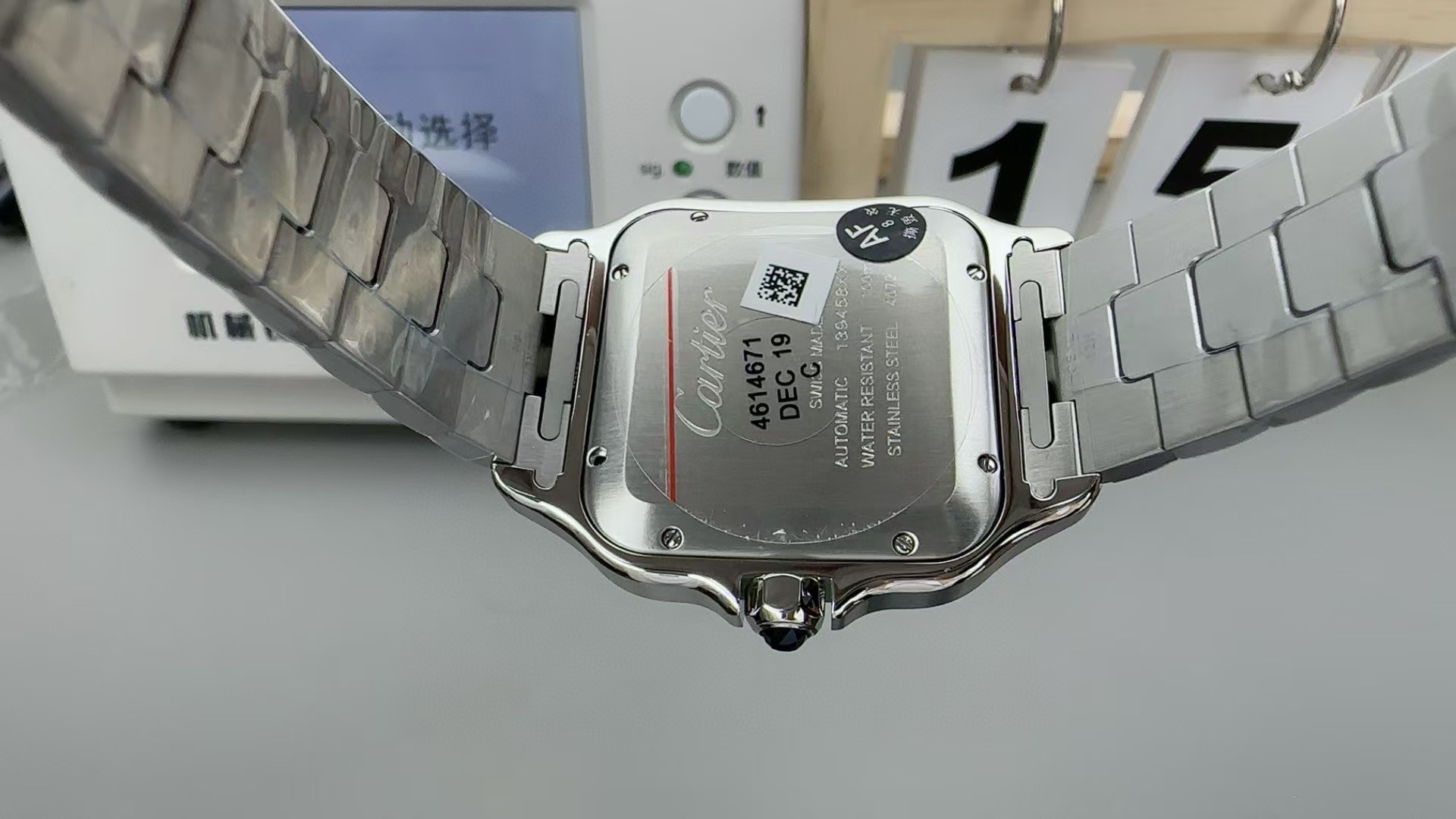 Cartier Santos De Cartier Large - Silver Opaline dial