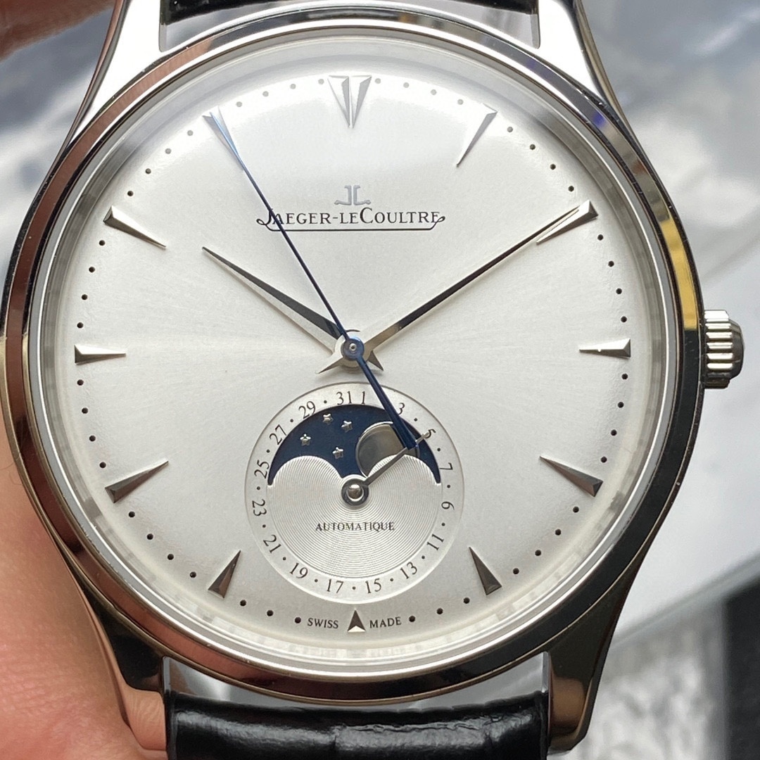 JLC JAEGER LECOULTRE Master Ultra Thin Moon 39 Q1368420 Silver Dial - Pre Owned