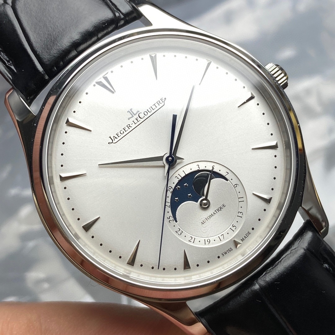 JLC JAEGER LECOULTRE Master Ultra Thin Moon 39 Q1368420 Silver Dial - Pre Owned