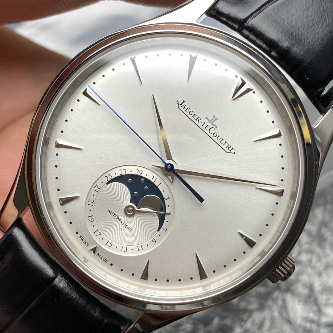 JLC JAEGER LECOULTRE Master Ultra Thin Moon 39 Q1368420 Silver Dial - Pre Owned