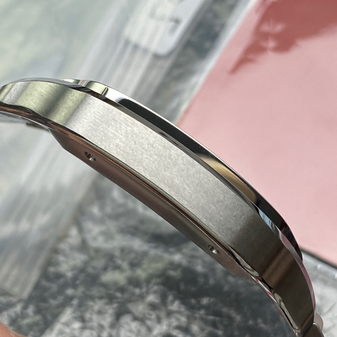 Cartier Santos De Cartier Watch Medium Model, Automatic Movement, Steel, Interchangeable Metal And Leather Bracelets WSSA0029