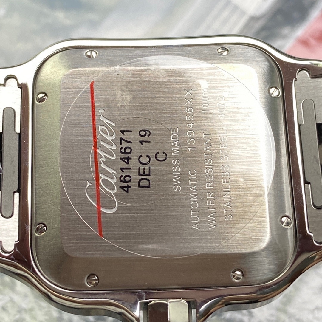 Cartier Santos De Cartier Watch Medium Model, Automatic Movement, Steel, Interchangeable Metal And Leather Bracelets WSSA0029