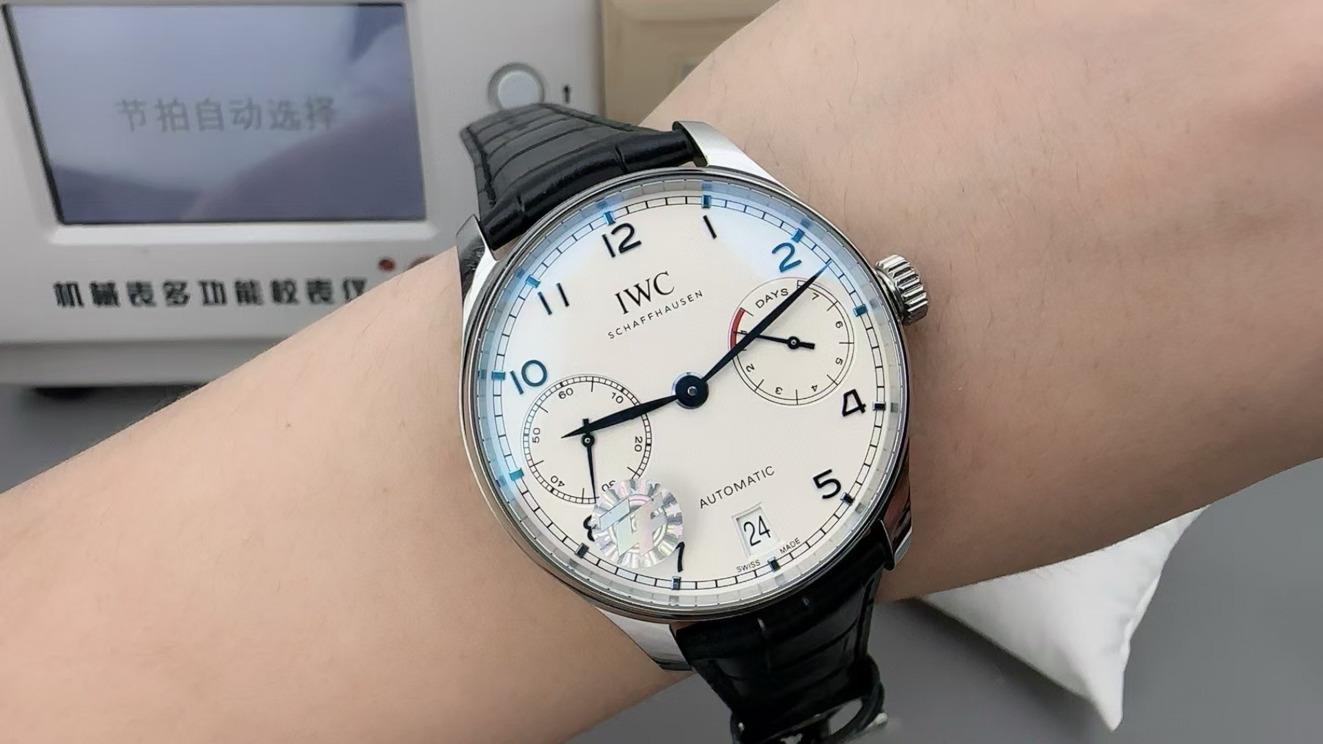 IWC Portugieser 7day IW500107 Auto White Mens Watch Excellent A2634