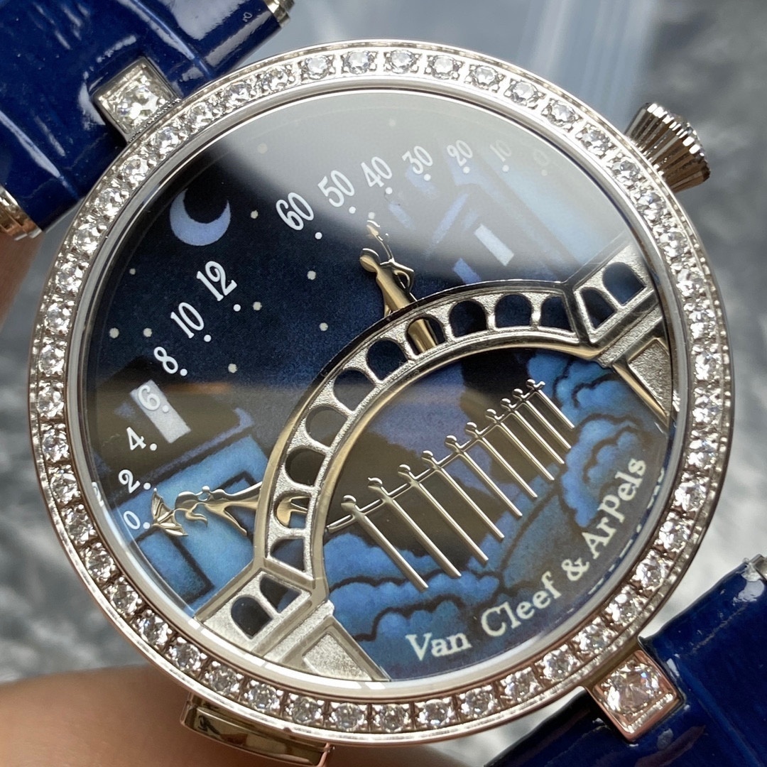 Top-grade watches 01639 Van Cleef & Arpels Lady Arpels Pont des Amoureux watch 18K white gold, Diamond