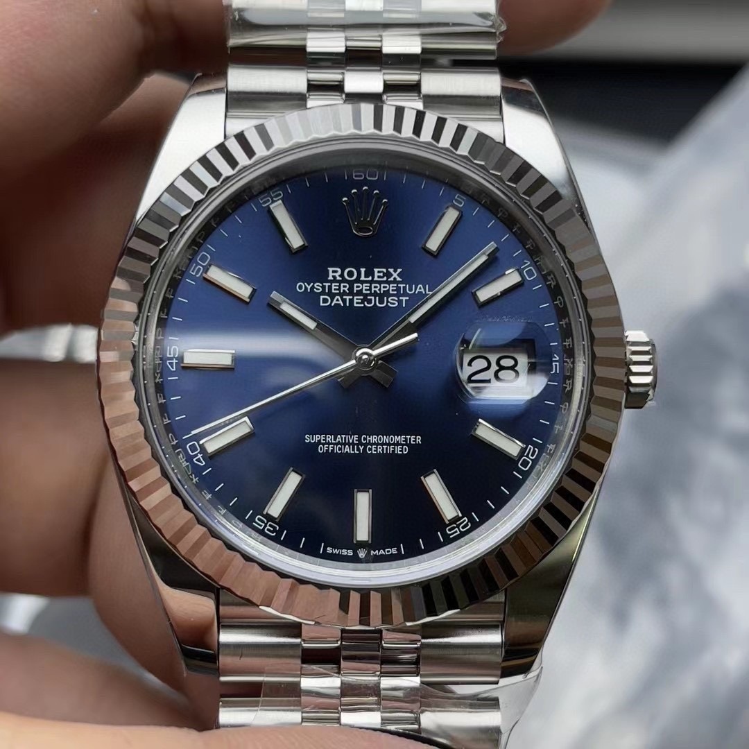Rolex Datejust 41mm Blue Dial Watch Ref# 126334