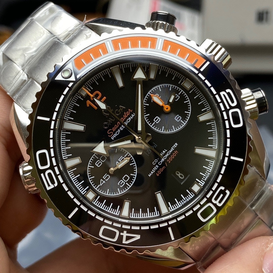 Top-grade watches 01759 Seamaster Planet Ocean 600M 45.5 mm, steel on steel 215.30.46.51.01.002