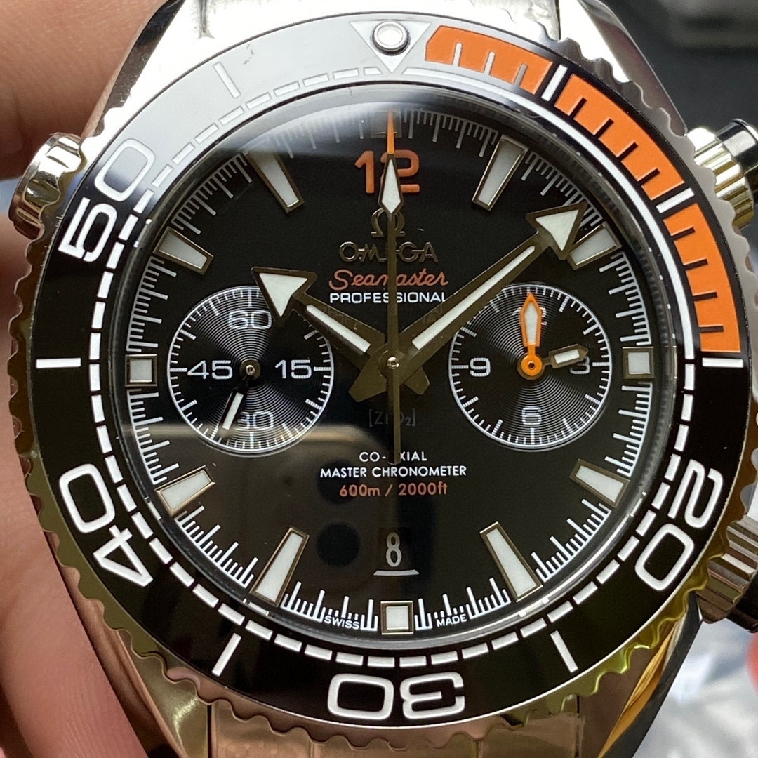 Top-grade watches 01759 Seamaster Planet Ocean 600M 45.5 mm, steel on steel 215.30.46.51.01.002