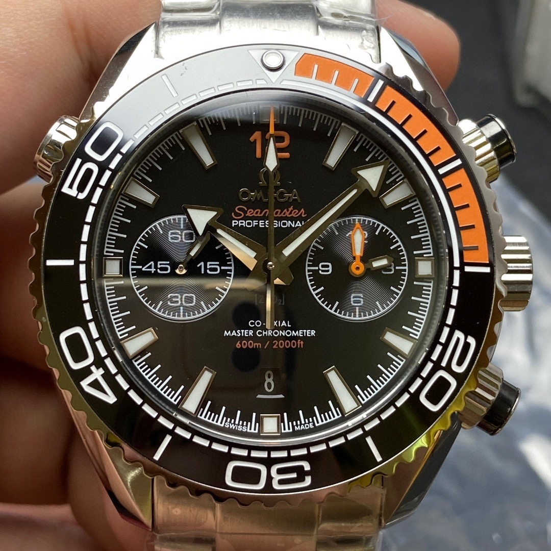 Top-grade watches 01759 Seamaster Planet Ocean 600M 45.5 mm, steel on steel 215.30.46.51.01.002