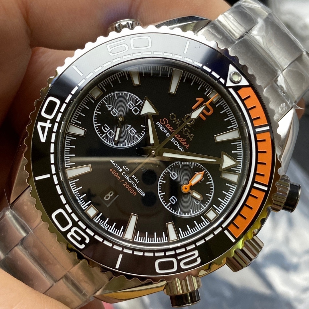 Top-grade watches 01759 Seamaster Planet Ocean 600M 45.5 mm, steel on steel 215.30.46.51.01.002