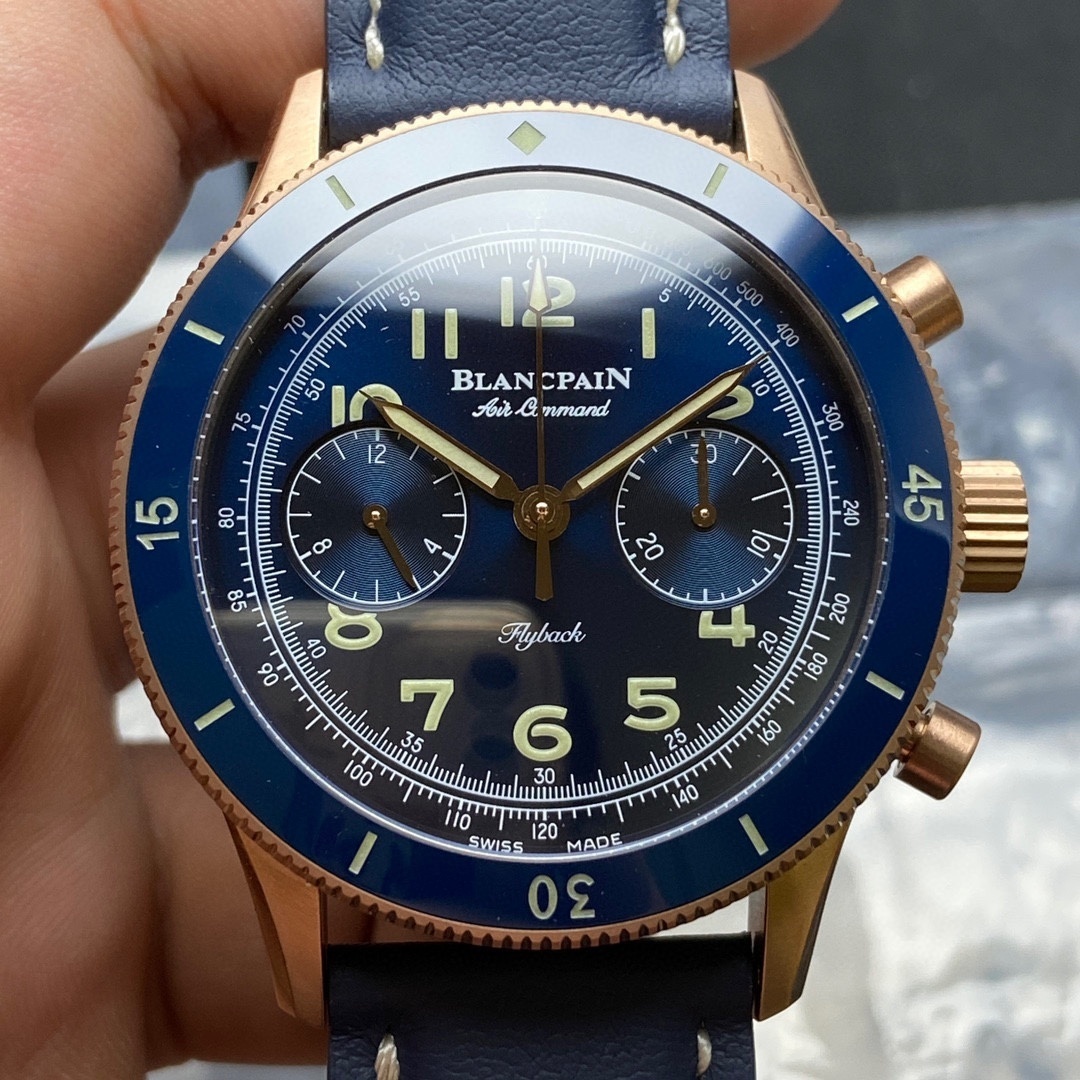 BlancPain – Air Command Blancpain Air Command Rose Gold 36.2mm Leather Strap AC03 36B40 63A BlancPain – Air Command Blancpain Air Command Rose Gold 36.2mm Leather Strap AC03 36B40 63A